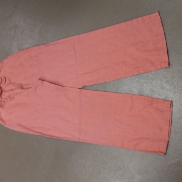 **VINTAGE** Units Pink 100%LINEN Pants With Pockets - Picture 3 of 13